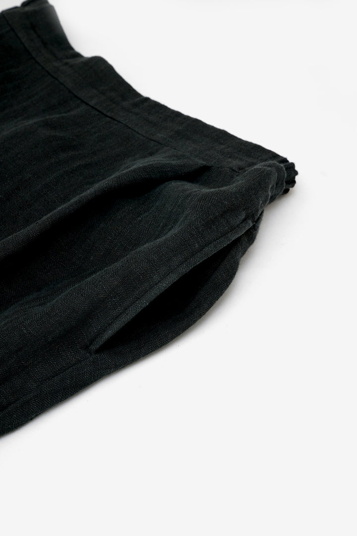 tapered pants cotton linen<br> AS5120B740<br> dark blue 