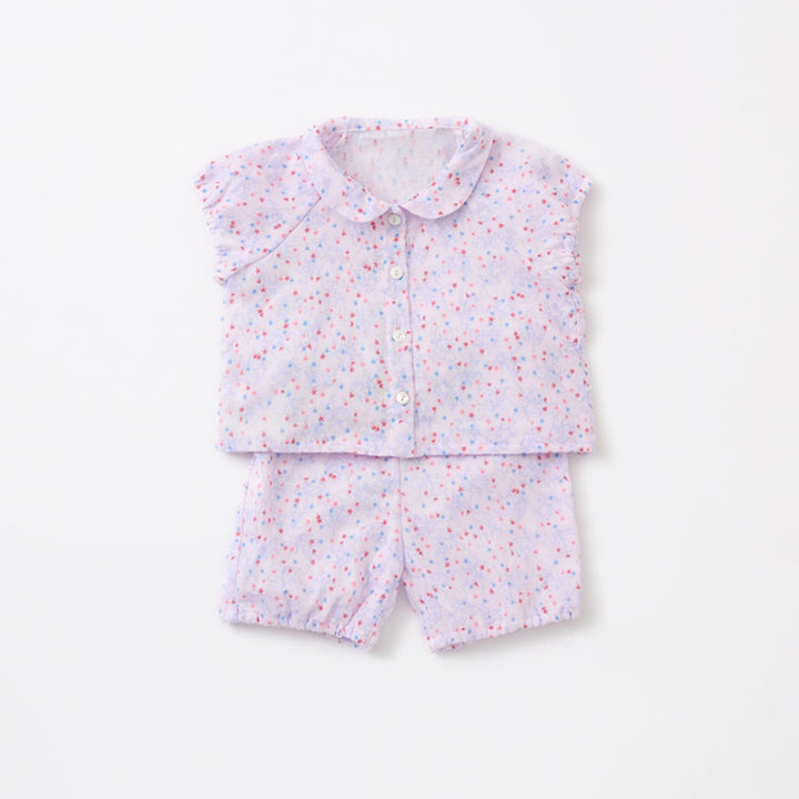 夏ガーゼパジャマ<br>flower<br>80-140㎝