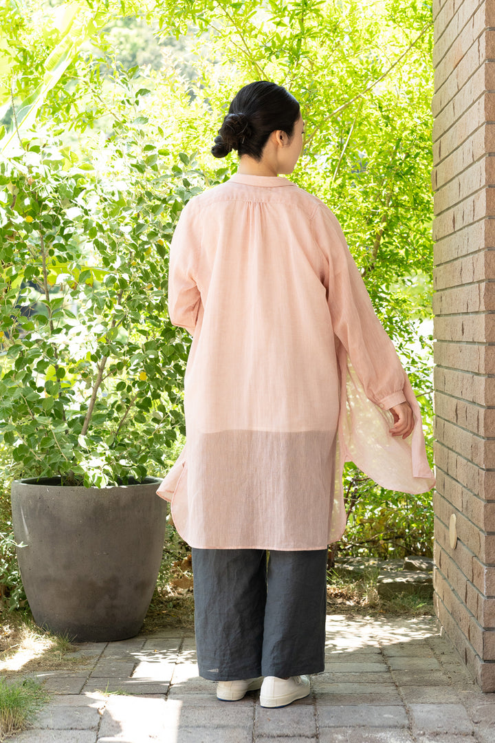 ロングブラウス<br>ピンク