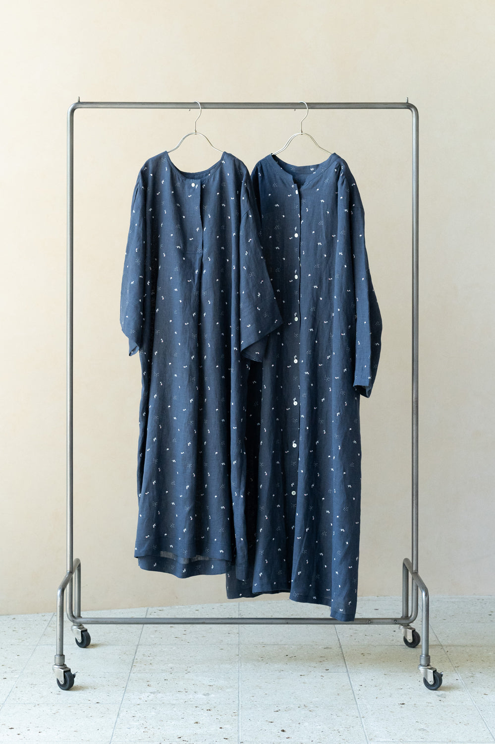 one piece cotton linen<br> AR8620B740<br> dark blue 