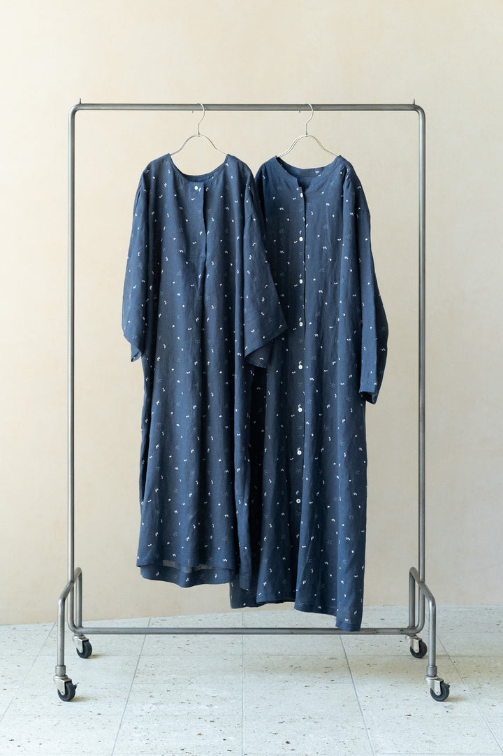 one piece cotton linen<br> AR8620B740<br> dark blue 