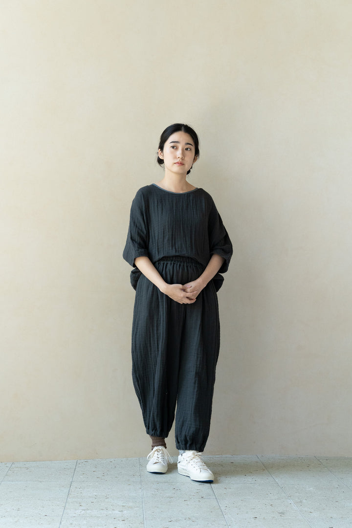 ドルマン袖Tシャツ<br>平綾織