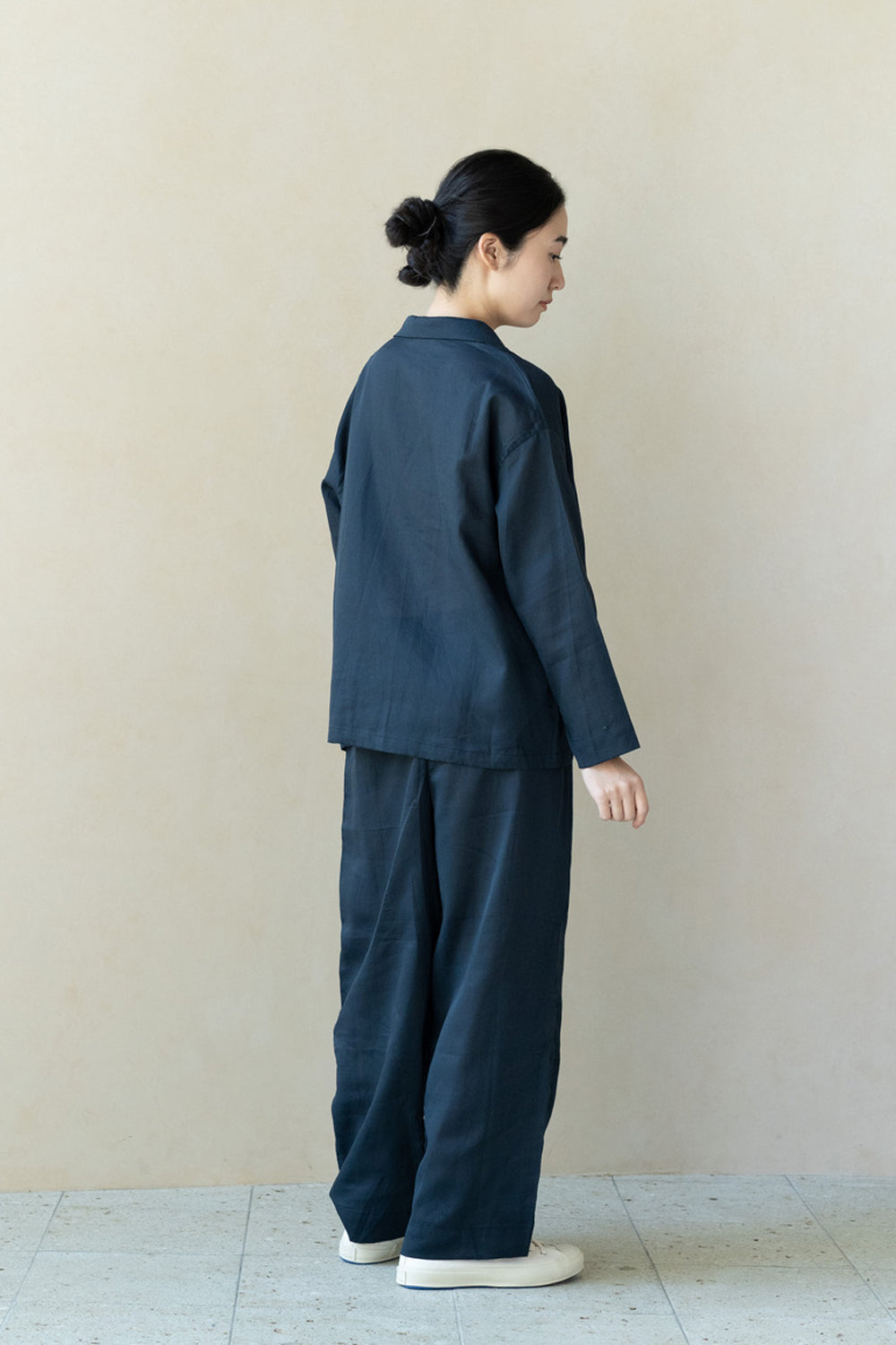 Gauze pajamas ladies navy