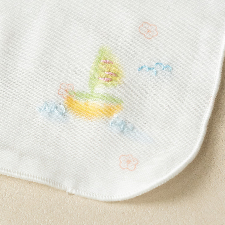 Gauze handkerchief hand-painted rabbit swing 