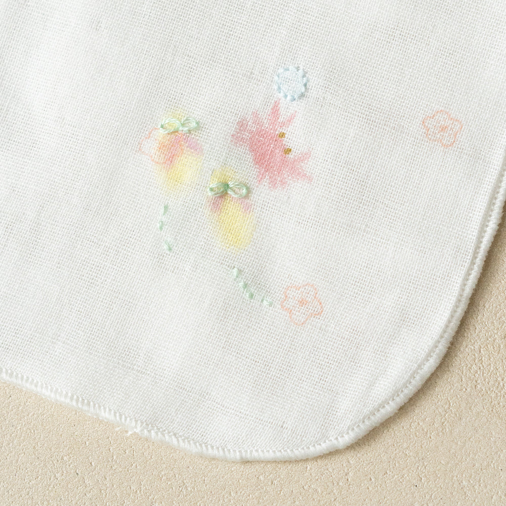 Gauze handkerchief hand-painted rabbit swing 