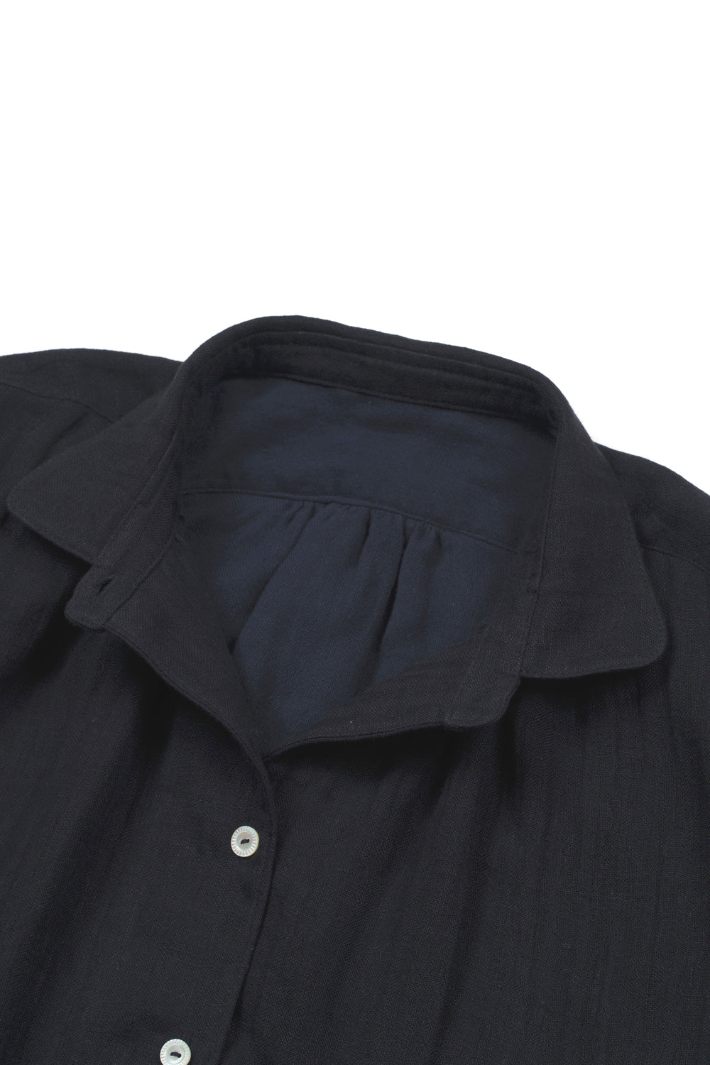 blouse cotton linen<br> AB8320B740<br> dark blue 
