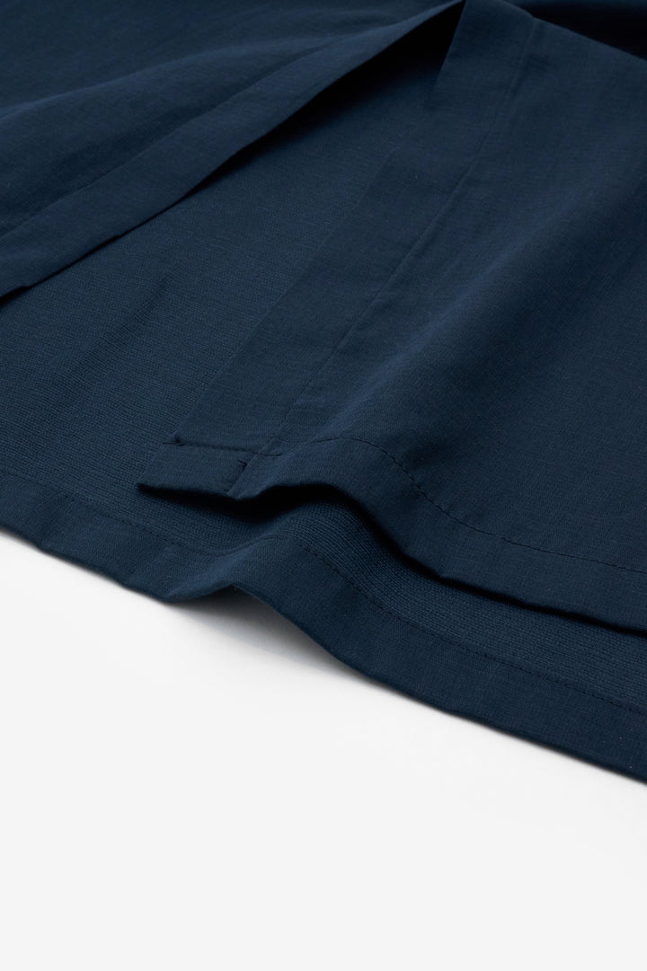 slit blouse navy