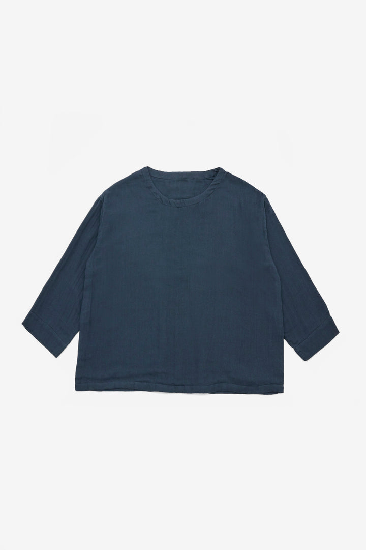 あたたかいプルオーバー<br>ドロップショルダー<br>ネイビー