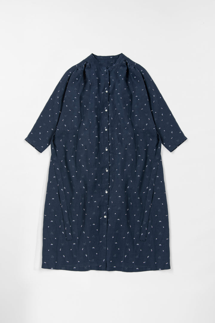 one piece cotton linen<br> AR8620B740<br> dark blue 