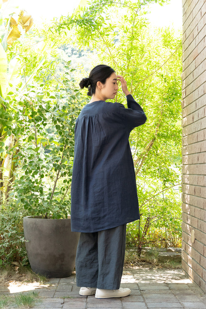 One Piece Pintuck Hemp Black 