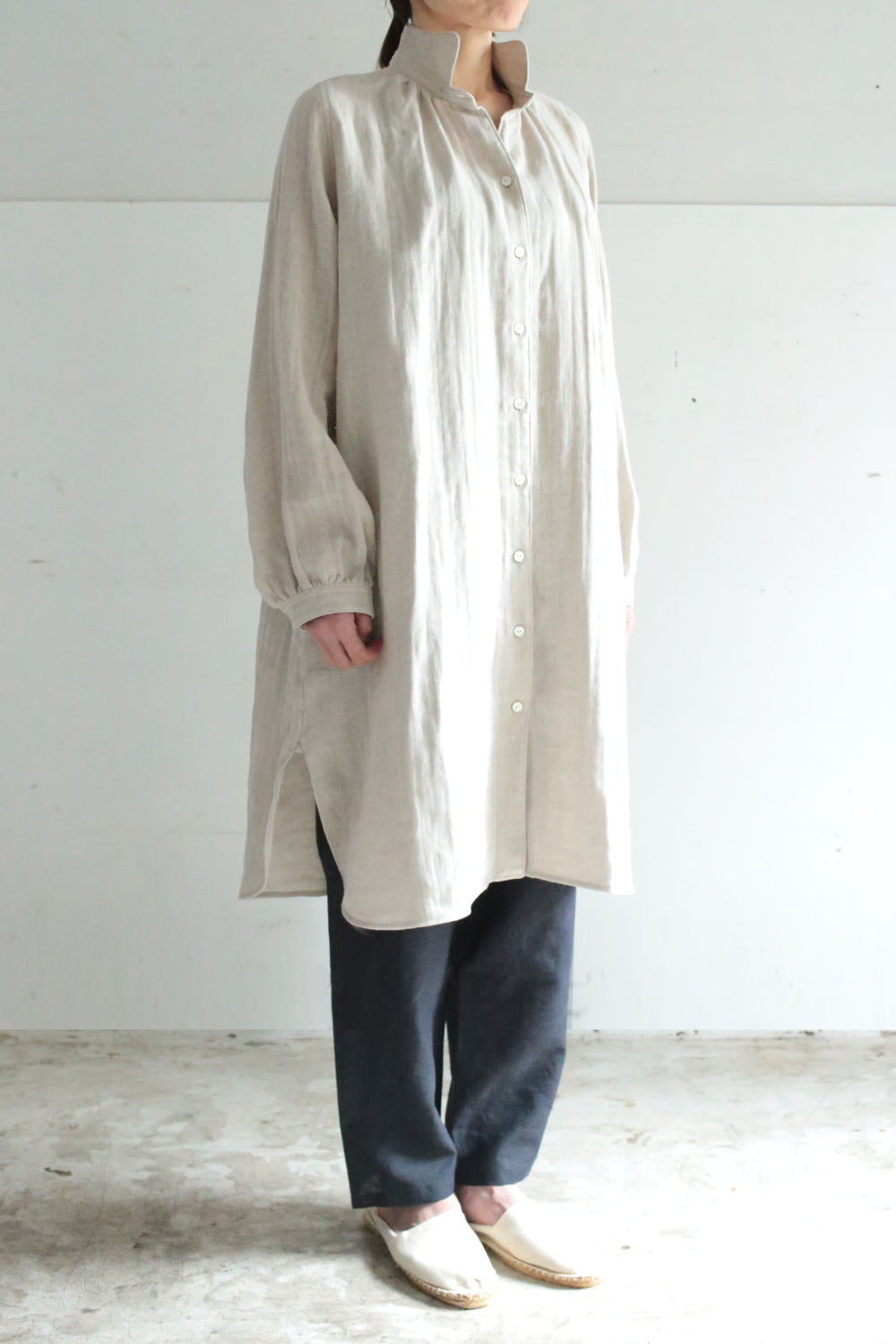 Long blouse cotton linen off 