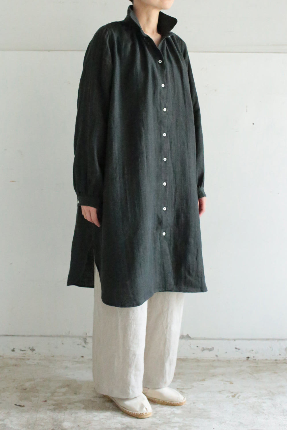 long blouse hemp<br> AR8310Y716<br> khaki 