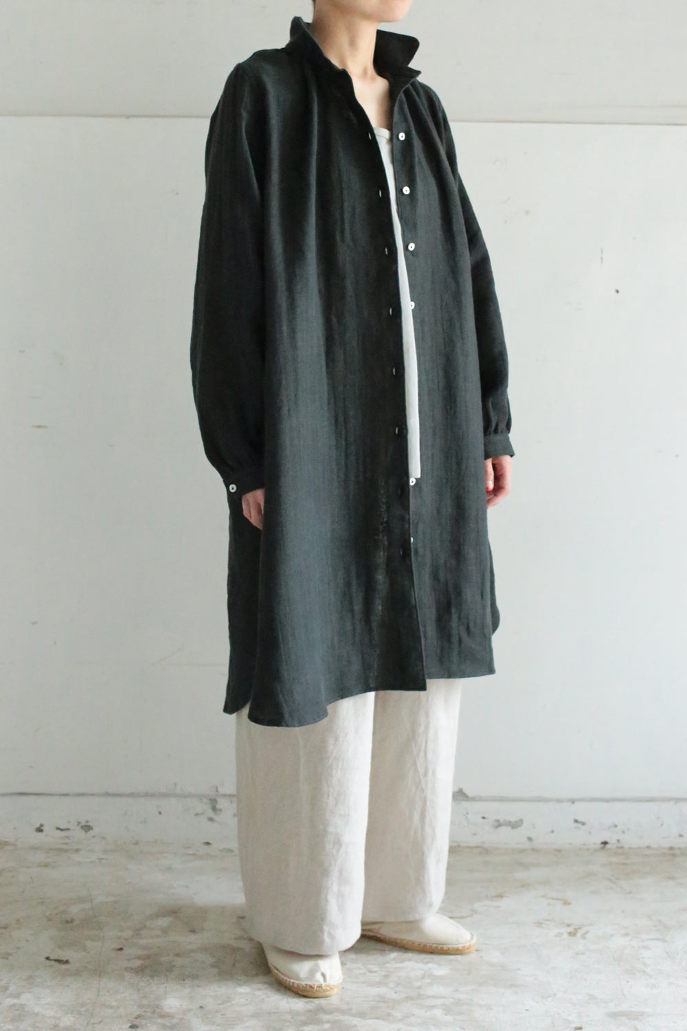 long blouse hemp<br> AR8310Y716<br> khaki 