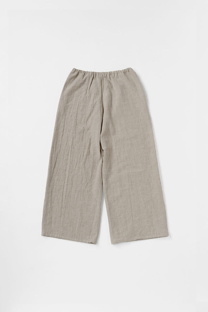 クロップドパンツ<br>コットンラミー<br>ナチュラルグレー