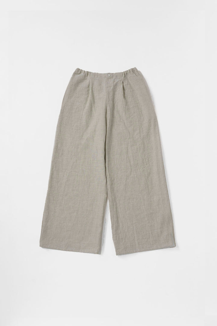 クロップドパンツ<br>コットンラミー<br>ナチュラルグレー