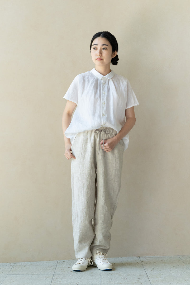 ストレートパンツ<br>コットンラミー