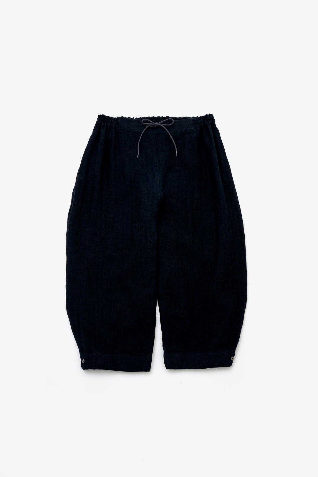 ハーフパンツ<br>綿麻　濃紺