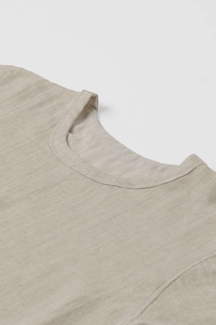Tシャツ<br>綿麻　生成