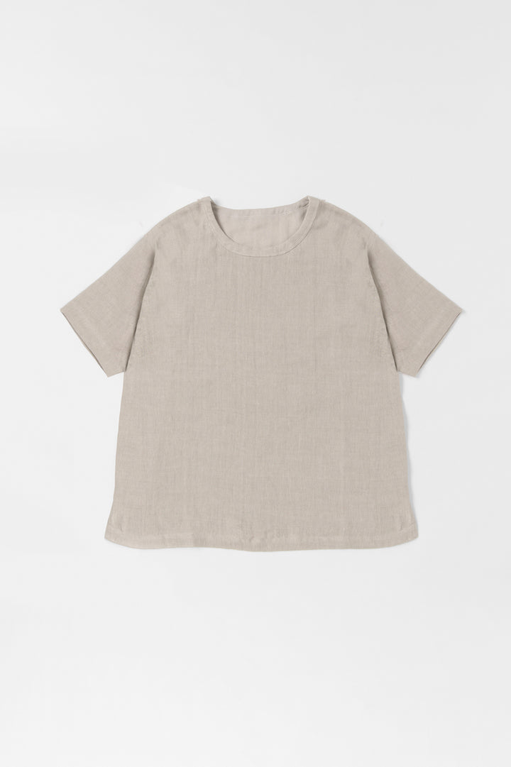 Tシャツ<br>綿麻　生成