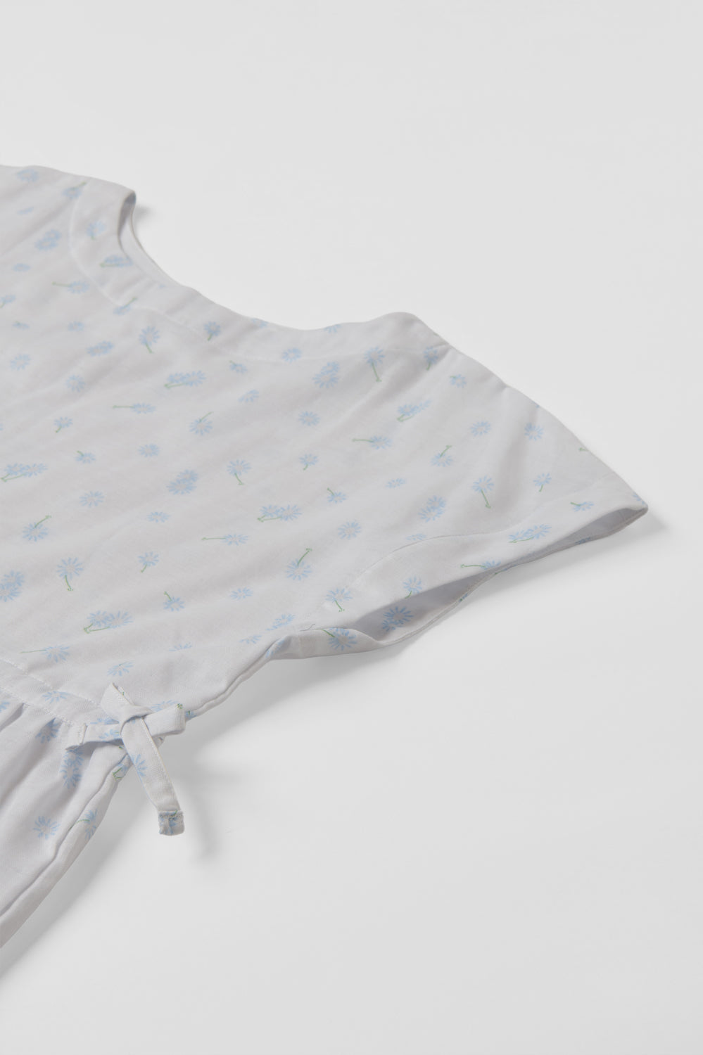 One Piece Waist Ribbon Cotton Linen<br> AR5620B740<br> dark blue 