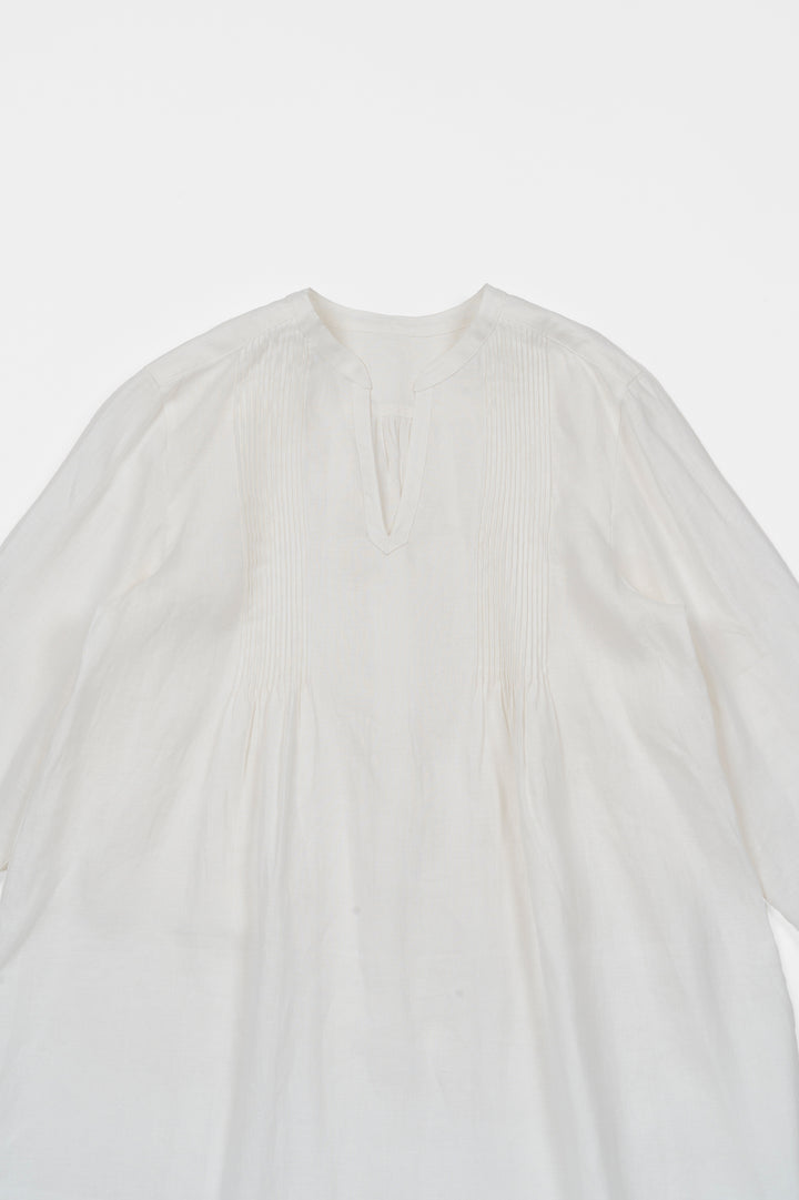 Tunic pintuck hemp off 