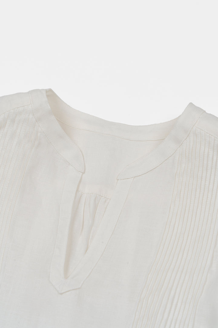 Tunic pintuck hemp off 