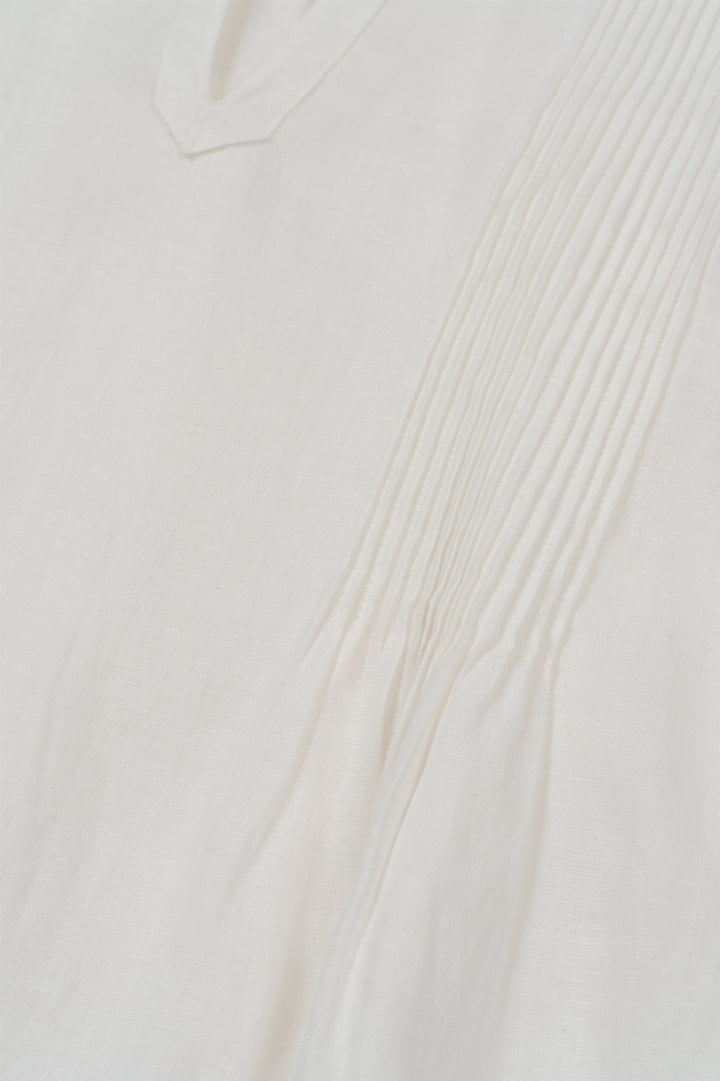 Tunic pintuck hemp off 