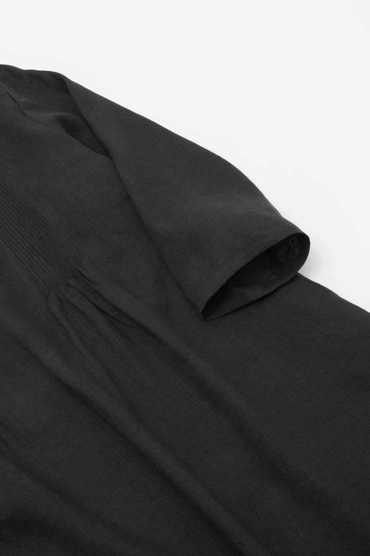 tunic pintuck hemp<br> AT6510B714<br> black 