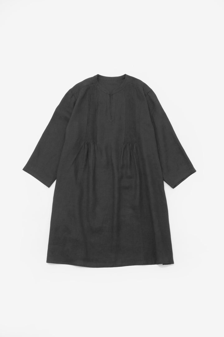 tunic pintuck hemp<br> AT6510B714<br> black 