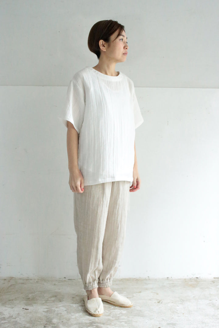 オーバーサイズTシャツ<br>平綾織　オフ