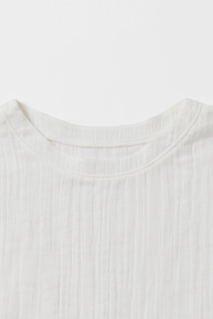 オーバーサイズTシャツ<br>平綾織　オフ