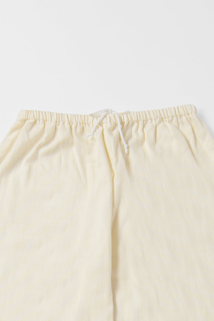 あたたかいガーゼ丸みシルエットチュニックパジャマ<br>レディス<br>スラブ　レモンストライプ