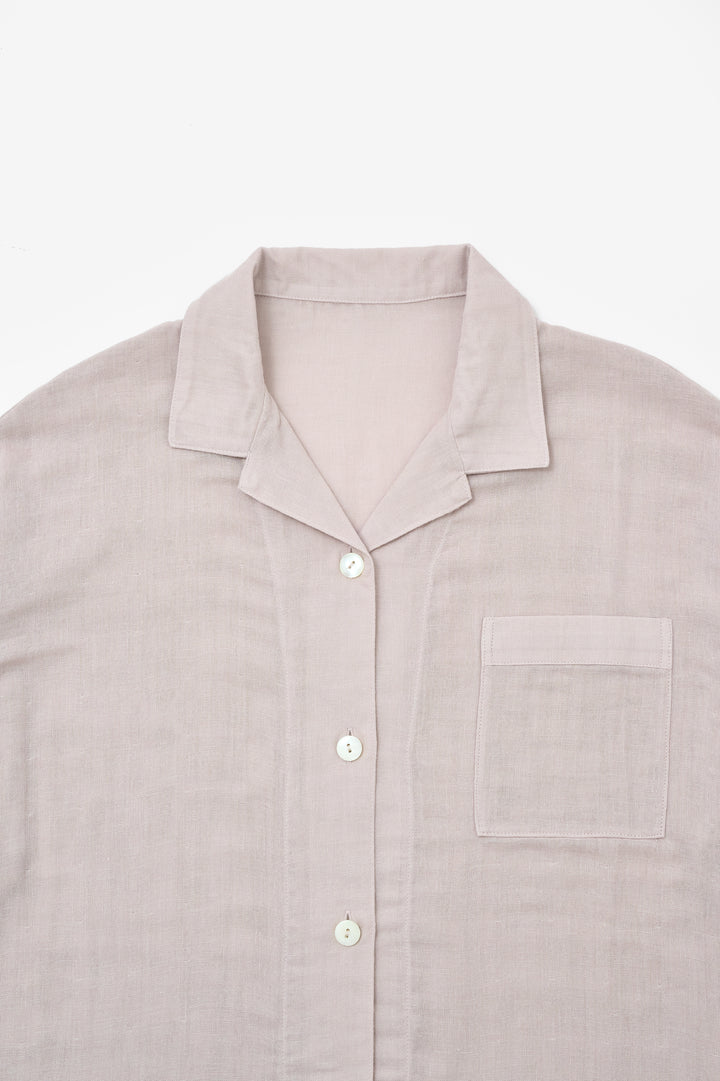 Warm gauze pajamas ladies<br>neutral pink