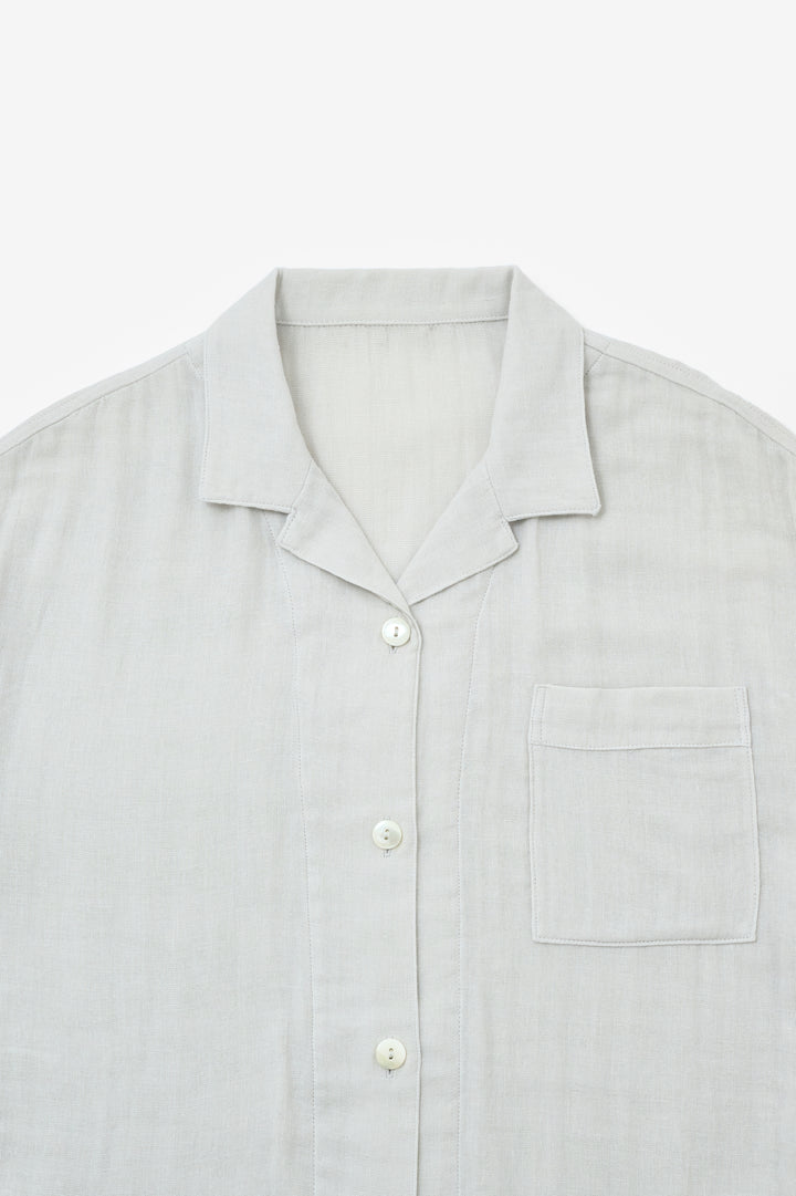 あたたかいガーゼロングパジャマ<br>レディス<br>わかみどり