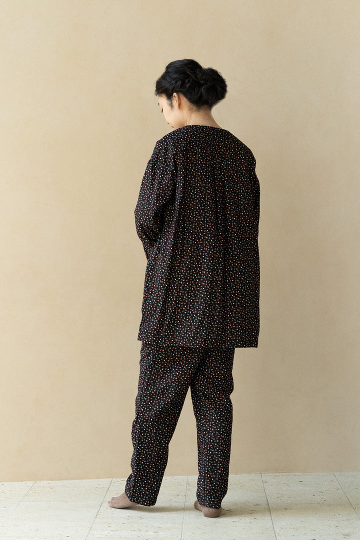Gauze pajamas ladies pink dots