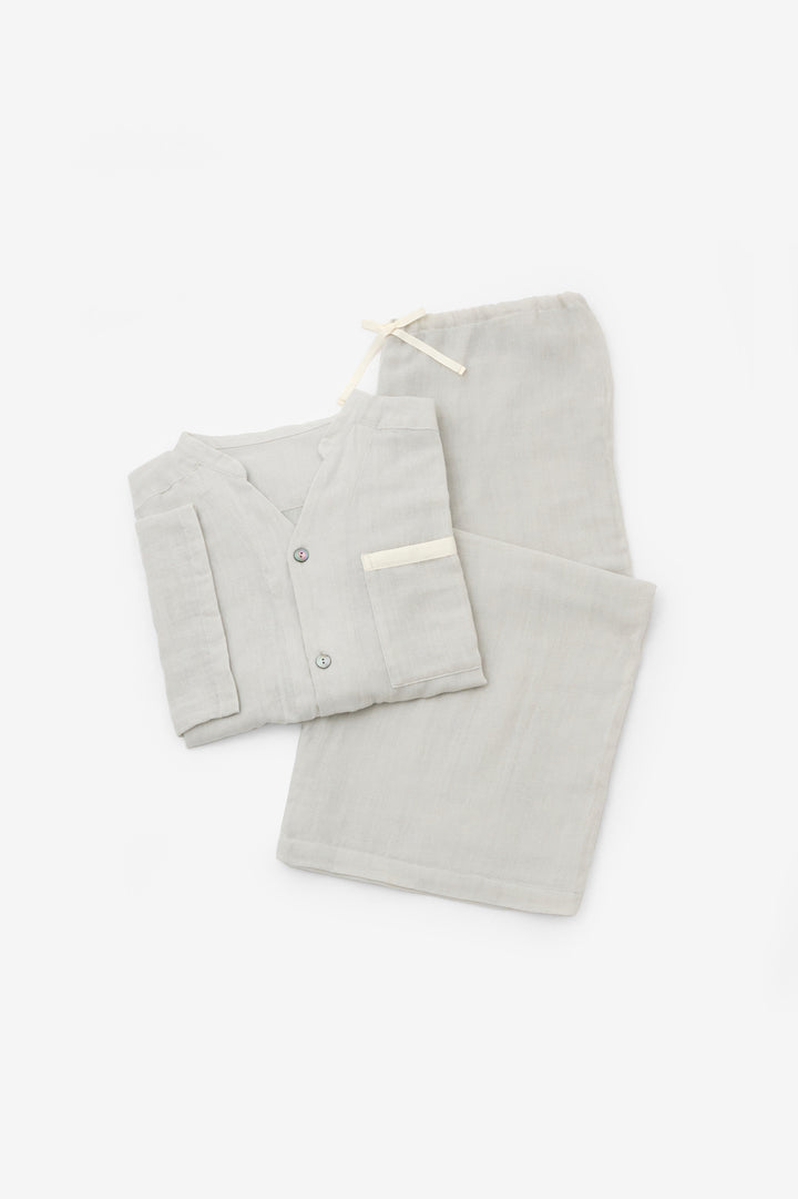 Summer gauze pajamas mens<br>neutral pink 