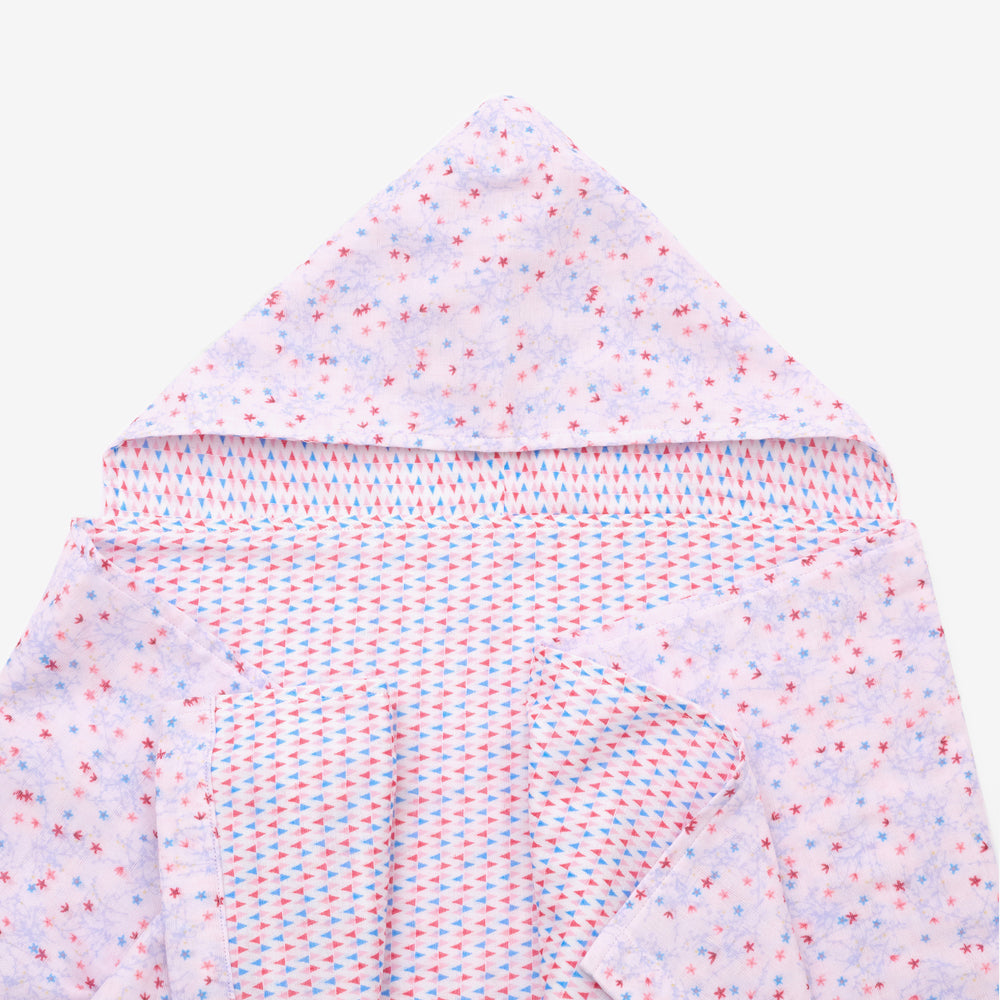 Hooded towel blanket Heart cherry