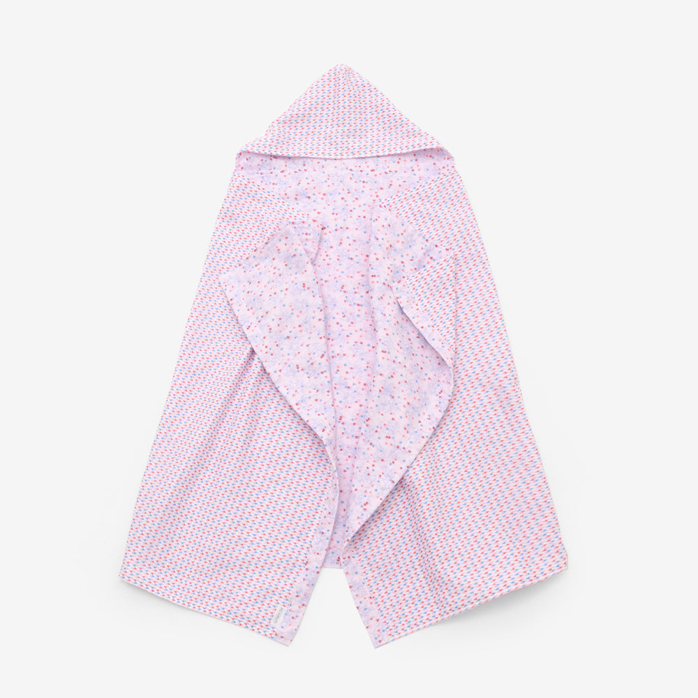 Hooded towel blanket Heart cherry