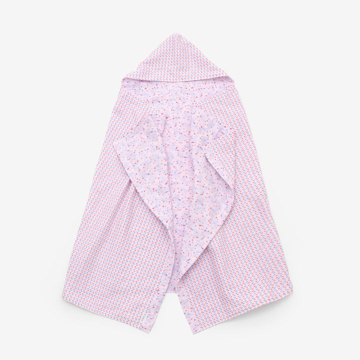Hooded towel blanket Heart cherry