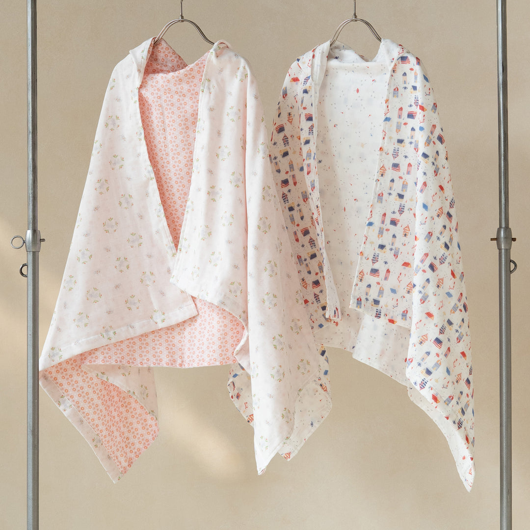 Hooded towel blanket Heart cherry