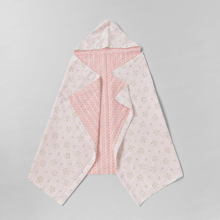 Hooded towel blanket Heart cherry