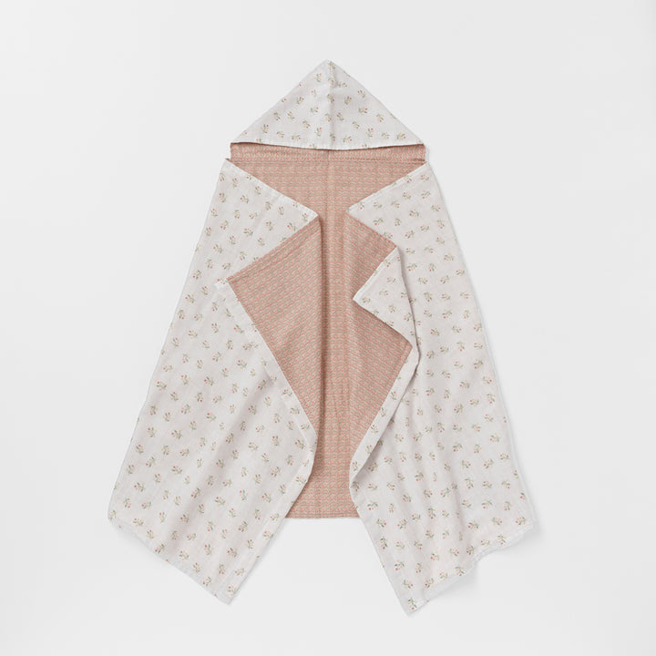 Hooded towel blanket Heart cherry