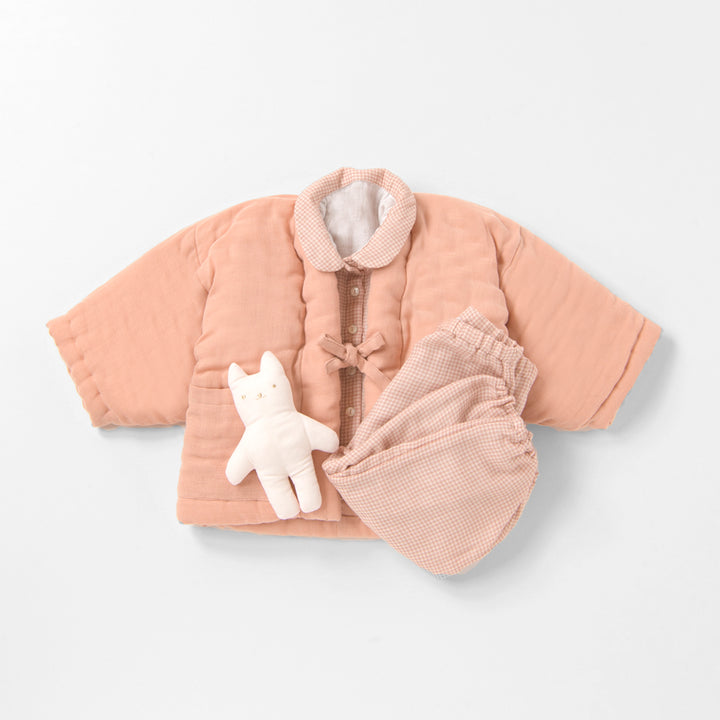 Cotton-filled Haori Hand-painted Train 