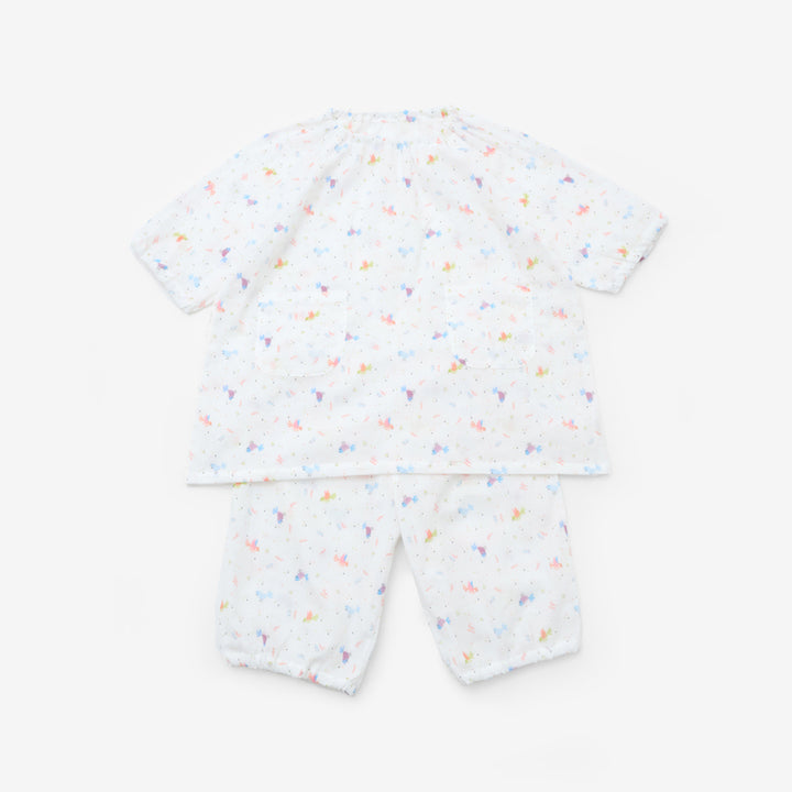 夏ガーゼスモックパジャマ<br>bird<br>80-150㎝