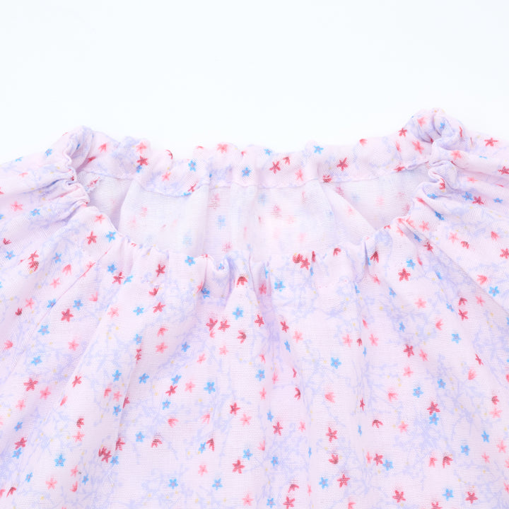 夏ガーゼスモックパジャマ<br>flower<br>80-150㎝