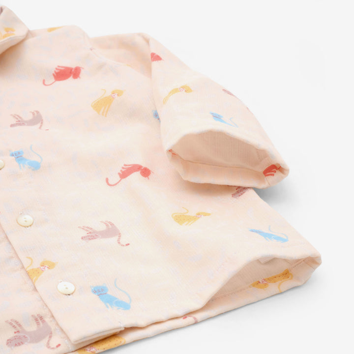 あたたかいガーゼパジャマ<BR>ねこ<br>80-100cm