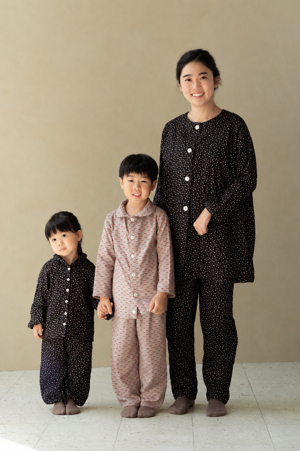 Gauze pajamas ladies pink dots