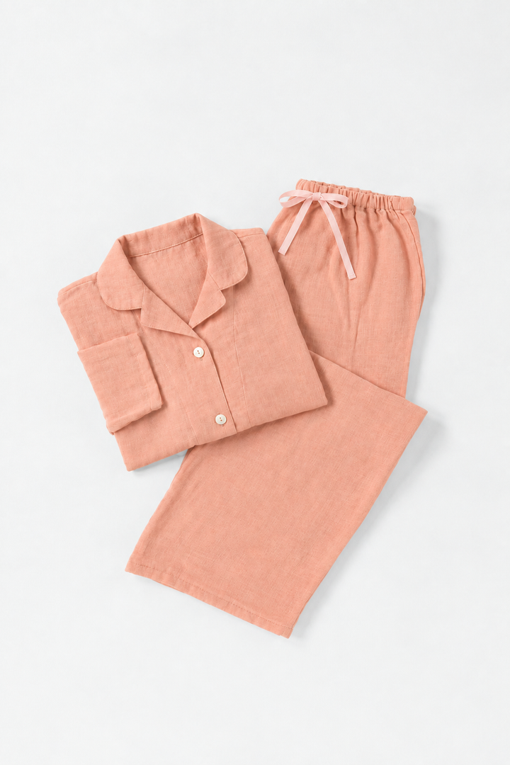 あたたかいガーゼパジャマ<br>レディス<br>シャーベットピンク