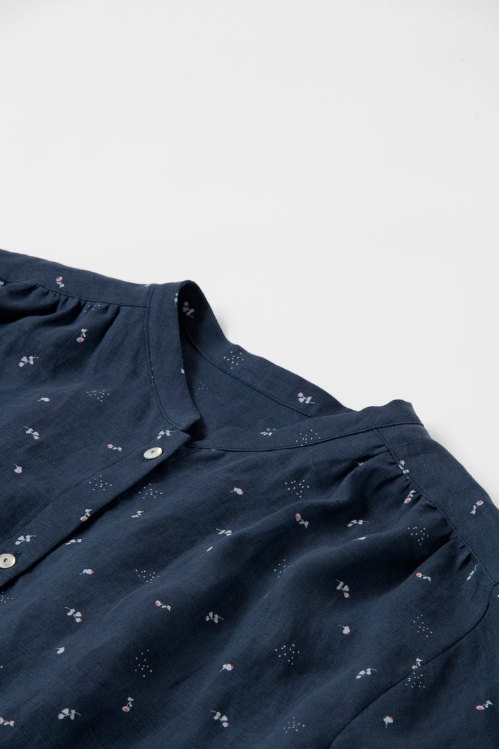 one piece cotton linen<br> AR8620B740<br> dark blue 