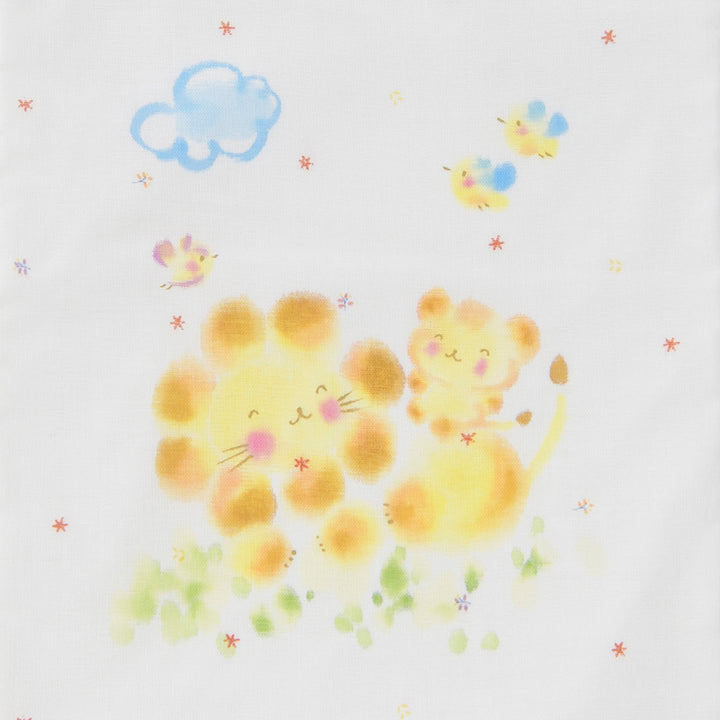袋小　手描らいおん親子
